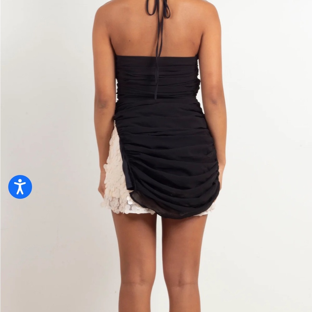 Black Ruched Asymmetrical Cami with Interesting Straps - Picture 5 of 5